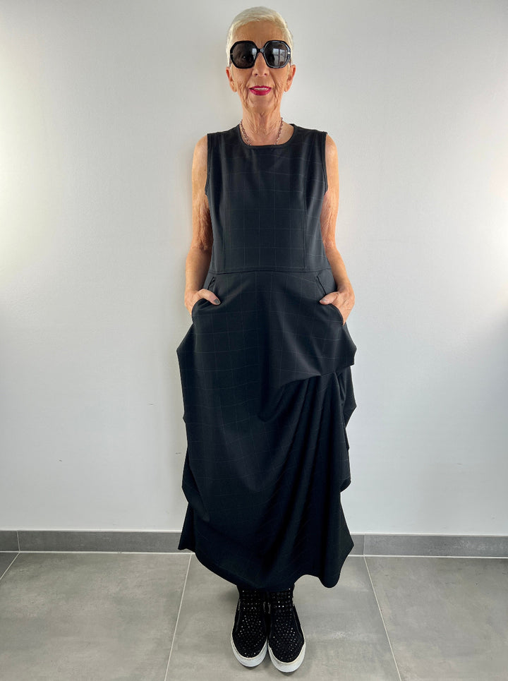 Kleid schwarz Karo