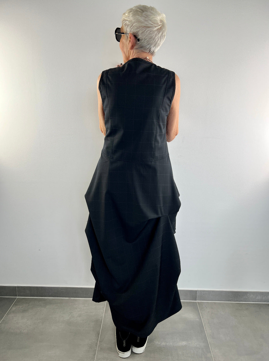 Kleid schwarz Karo