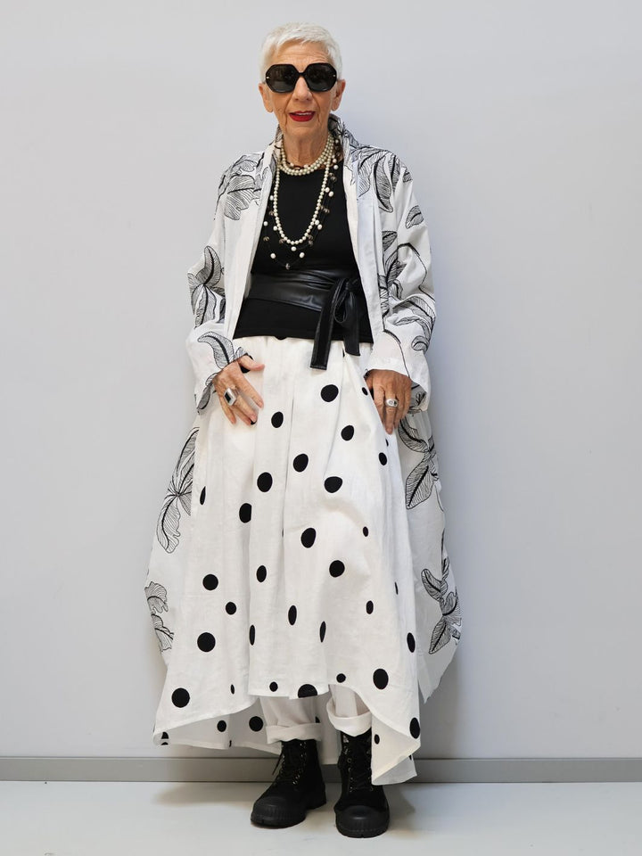 Leinen-Rock in Weiß