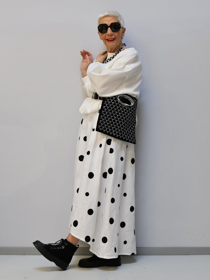 Leinen-Rock in Weiß