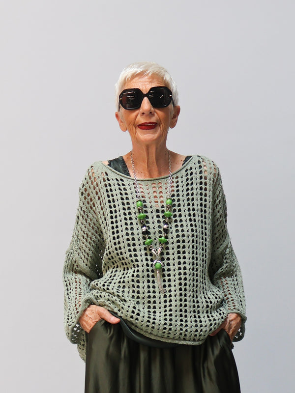 Light knit sweater Elisa mint