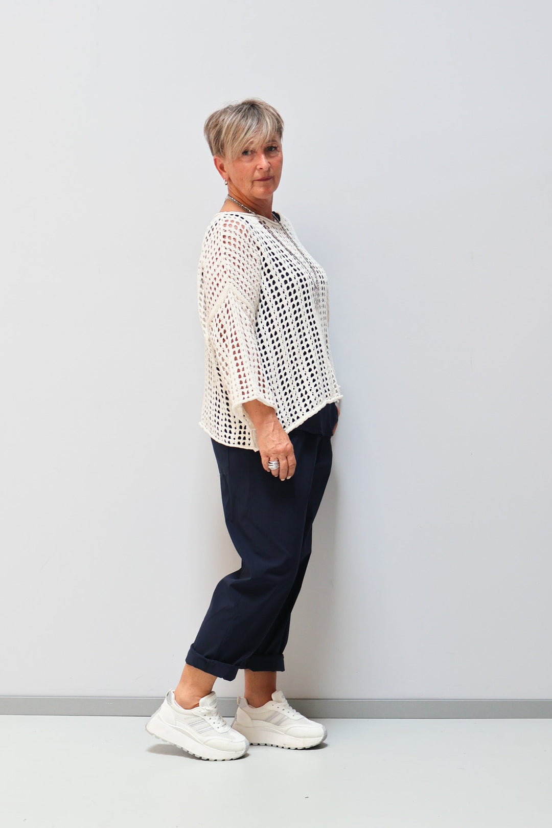 Leichter Strickpullover Elisa creme