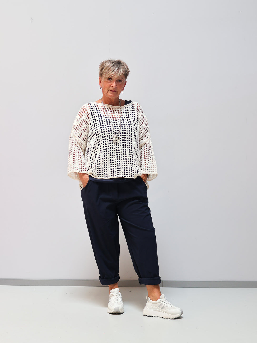 Leichter Strickpullover Elisa creme
