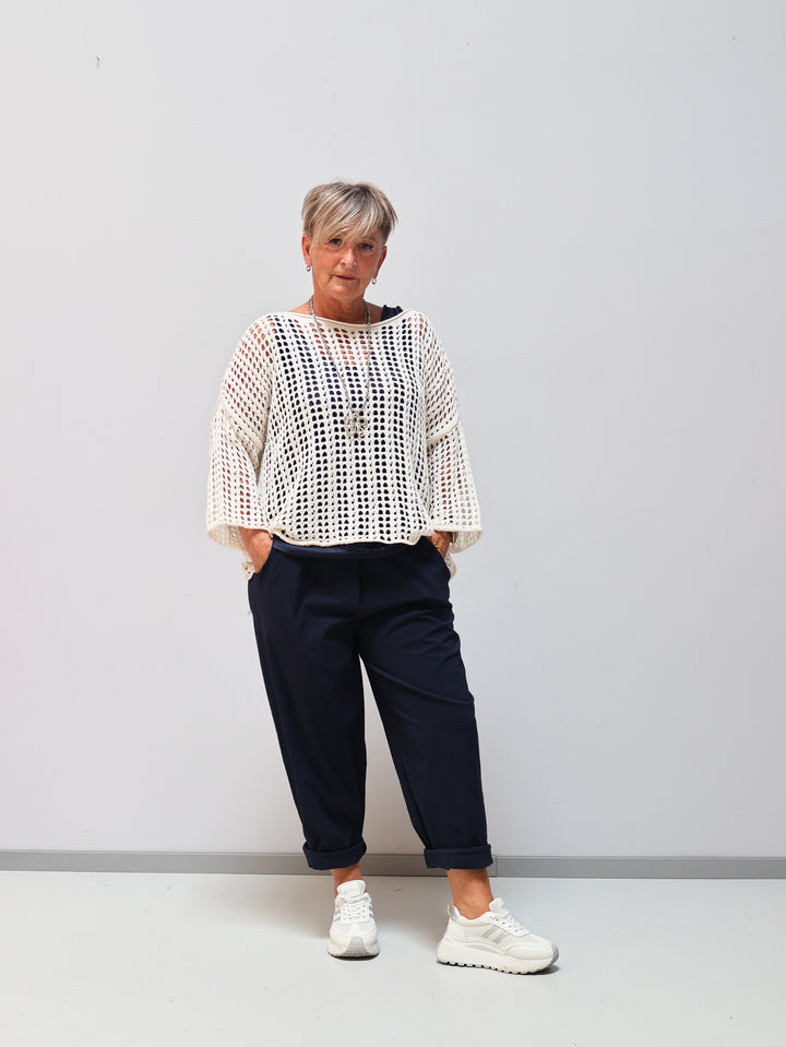 Leichter Strickpullover Elisa creme