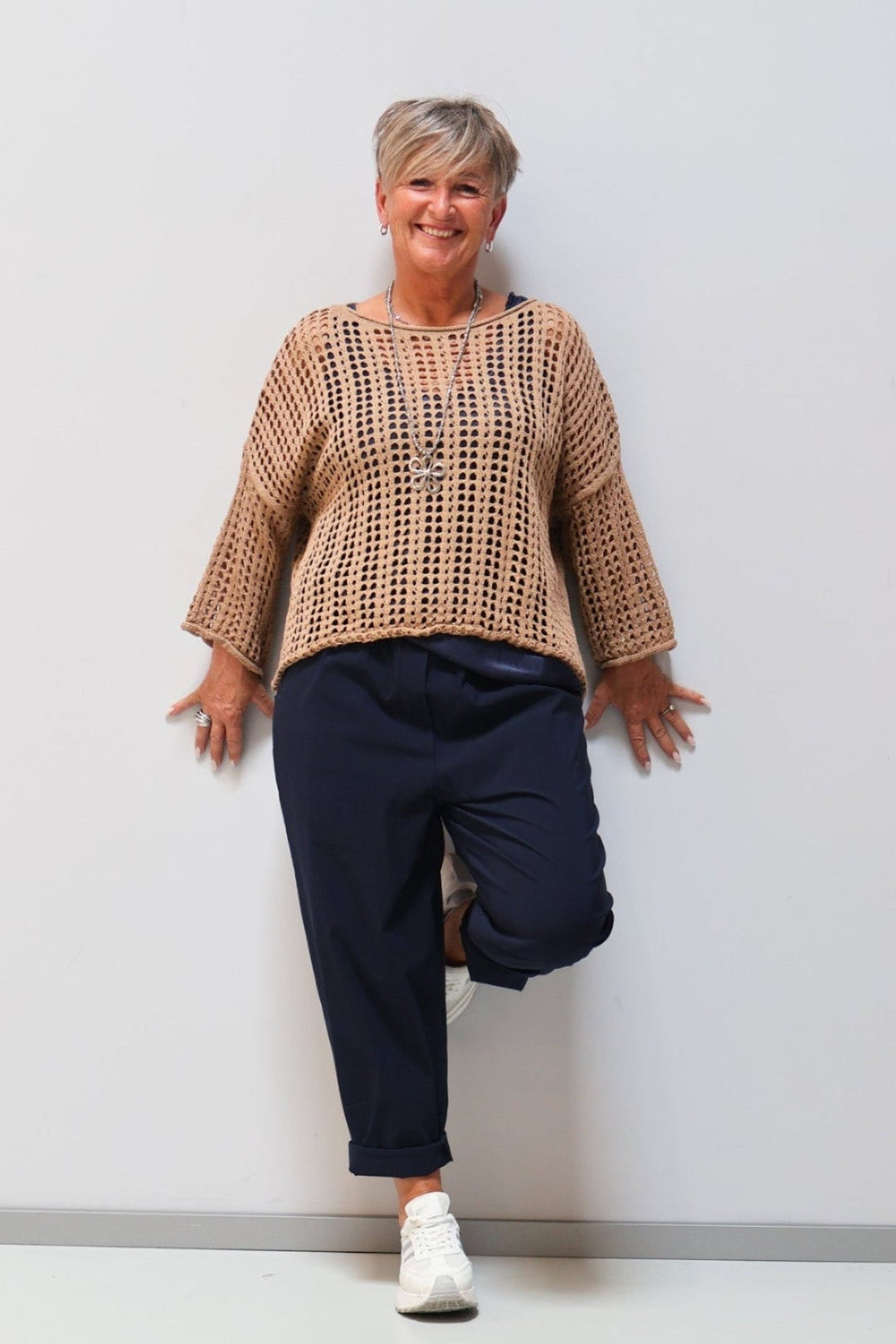 Leichter Strickpullover Elisa camel