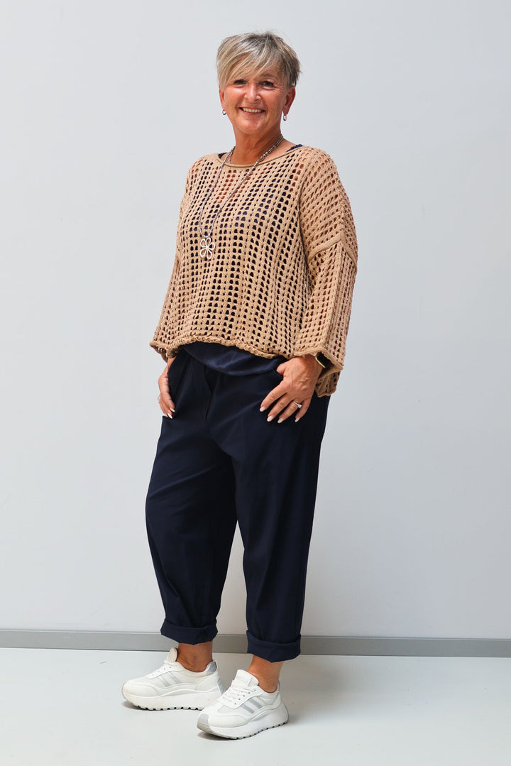 Leichter Strickpullover Elisa camel
