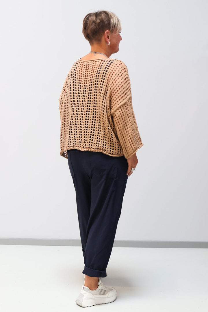 Leichter Strickpullover Elisa camel