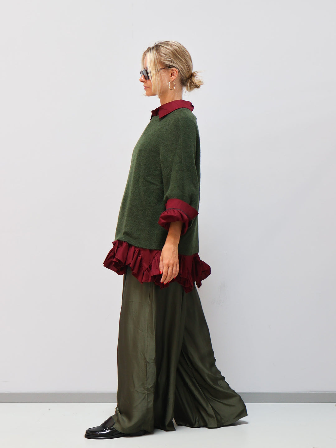 Bluse Linda burgunder