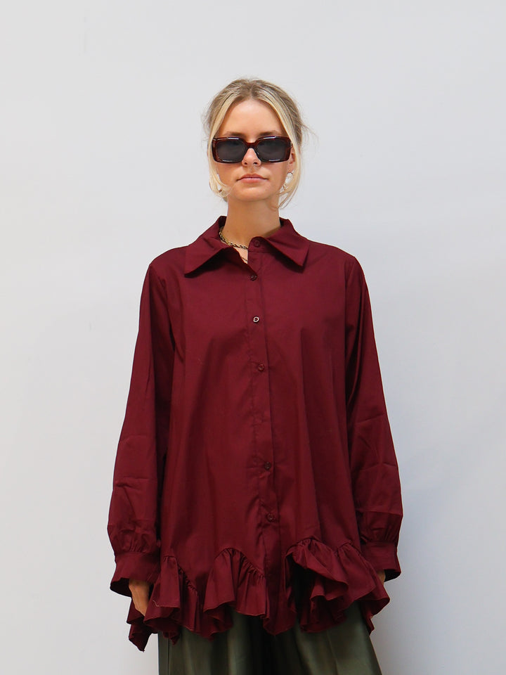 Bluse Linda burgunder