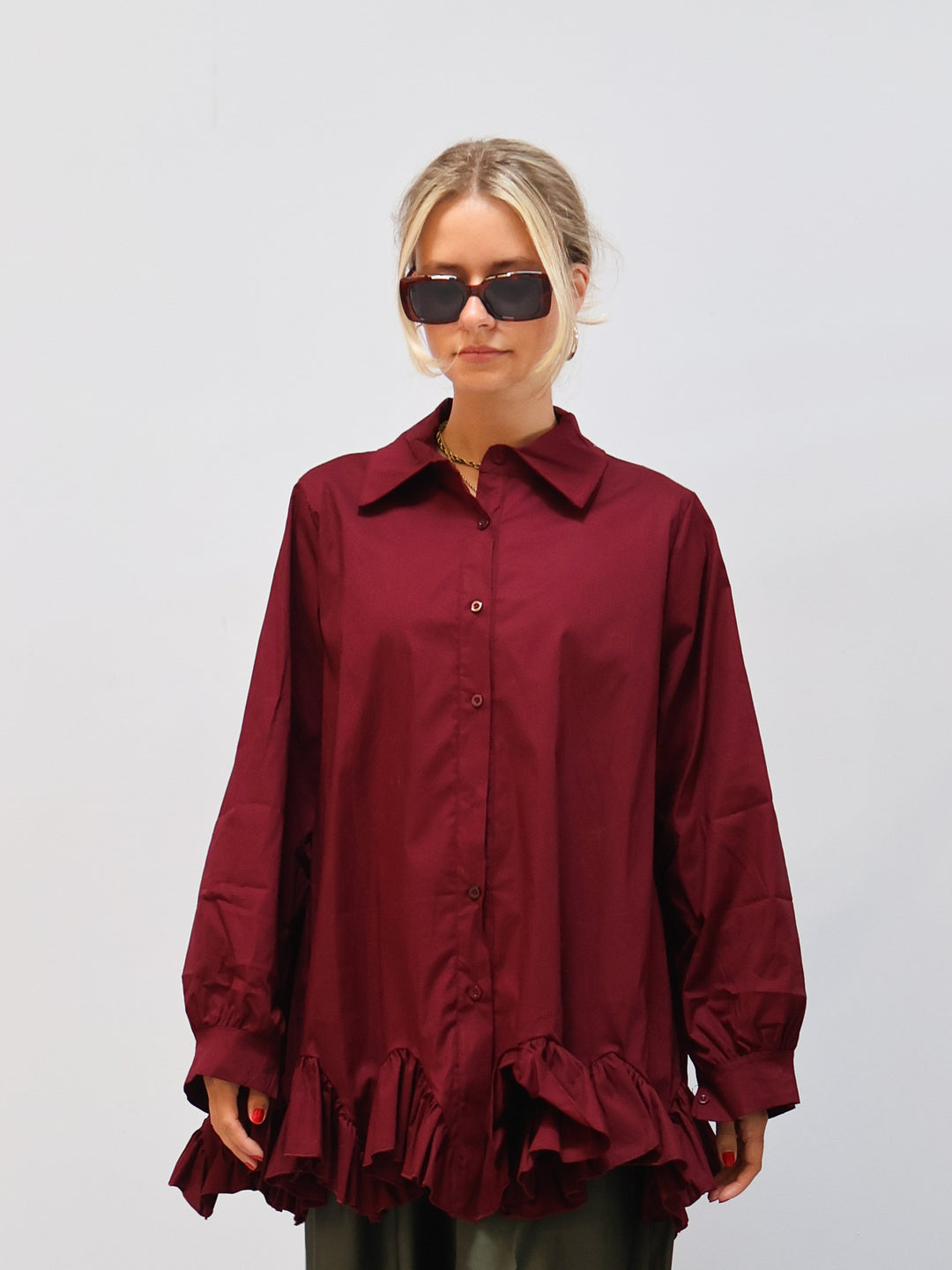 Bluse Linda burgunder