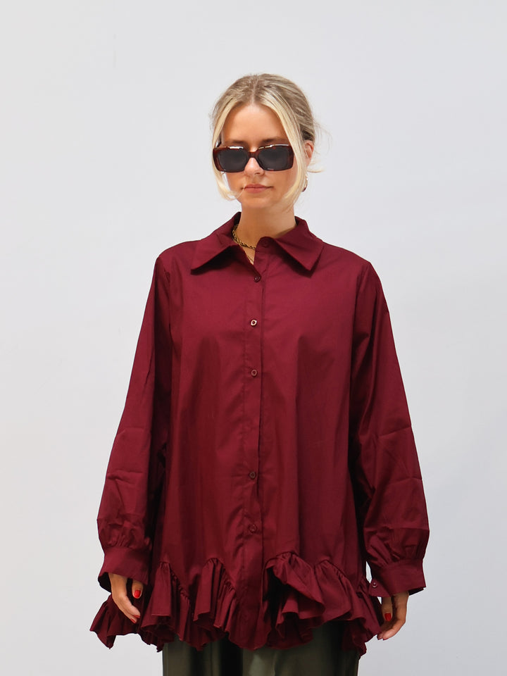 Bluse Linda burgunder