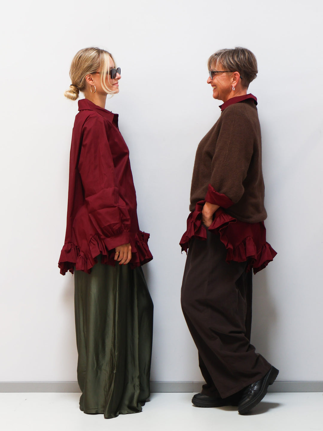 Bluse Linda burgunder