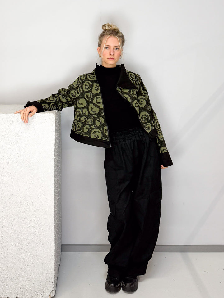 Designer-Jacke Muster grün