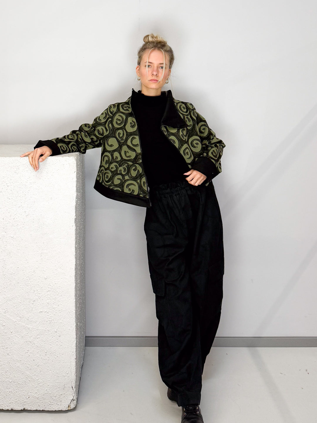 Designer-Jacke Muster grün