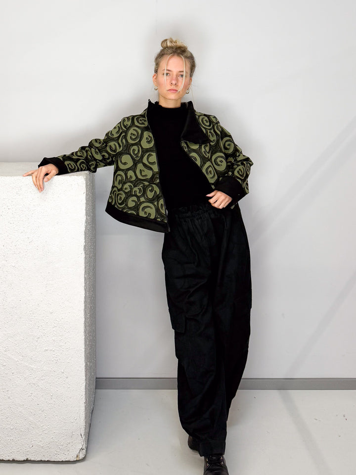 Designer-Jacke Muster grün