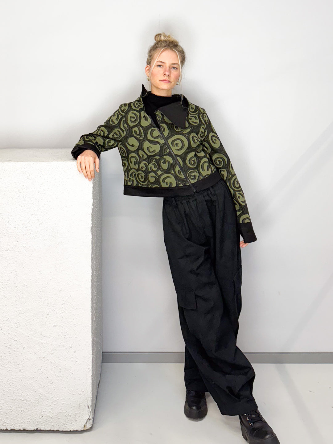 Designer-Jacke Muster grün