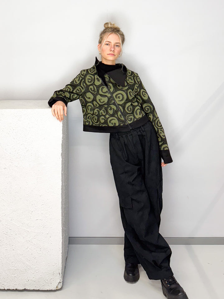 Designer-Jacke Muster grün