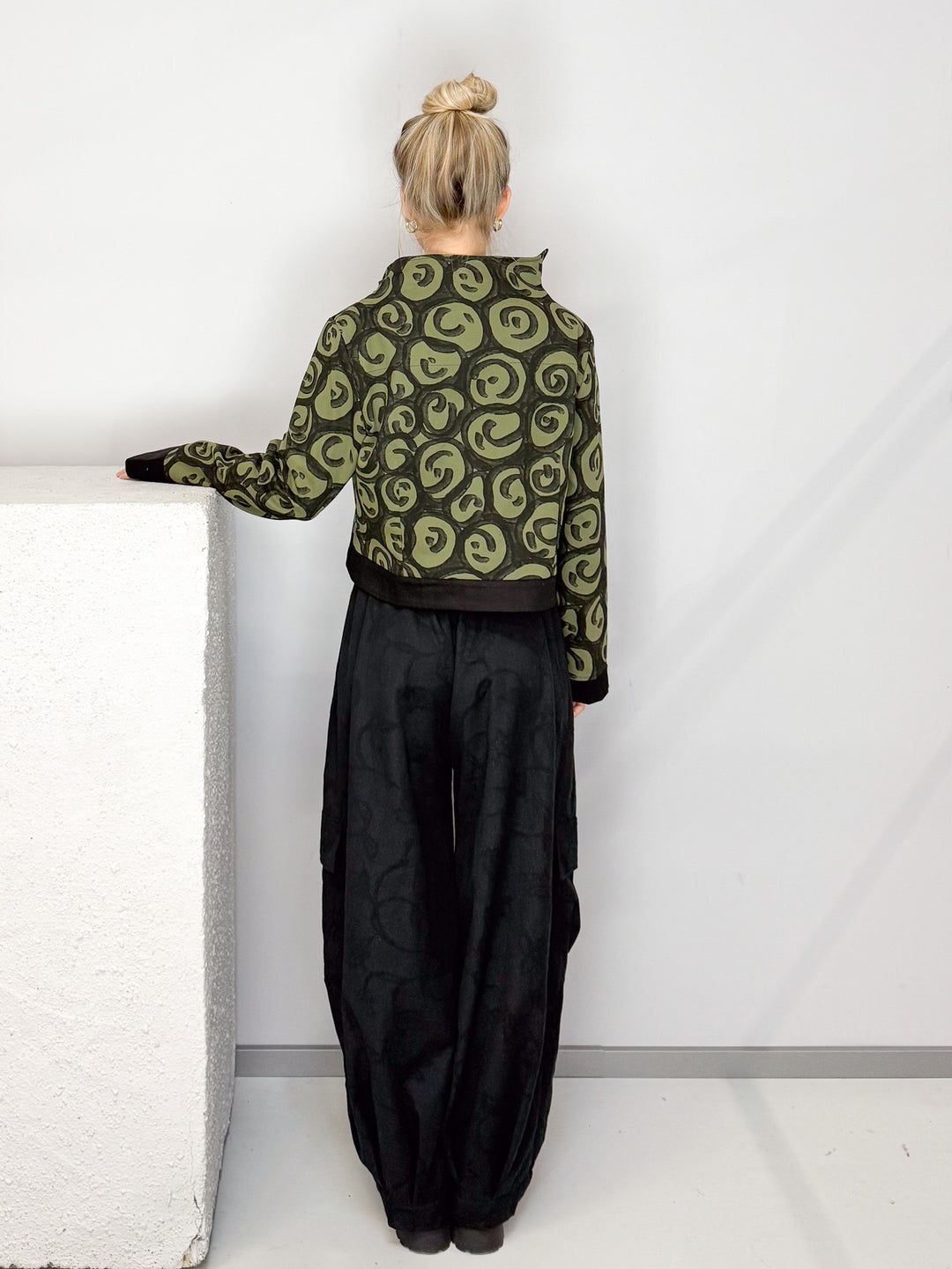 Designer-Jacke Muster grün