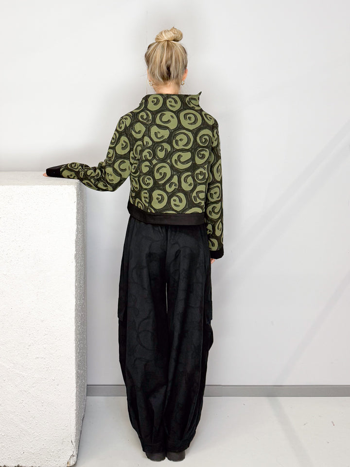 Designer-Jacke Muster grün