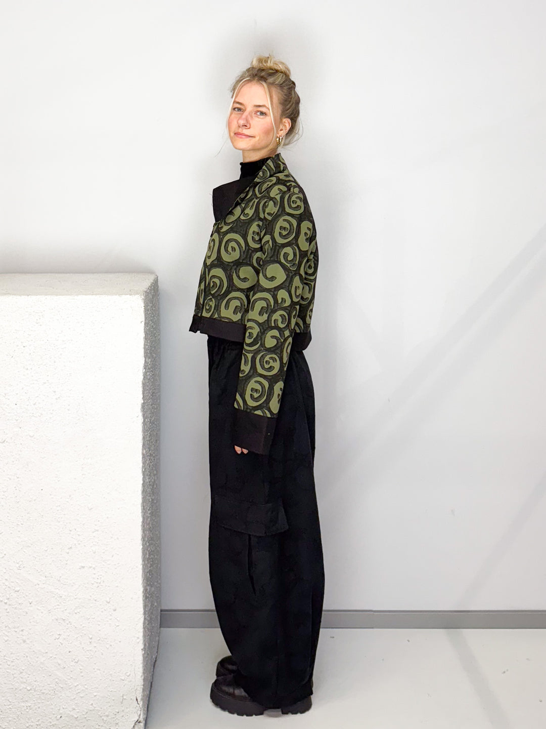 Designer-Jacke Muster grün