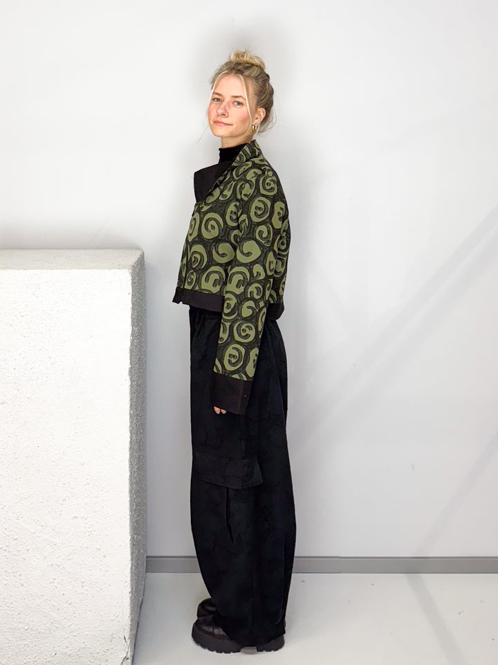 Designer-Jacke Muster grün