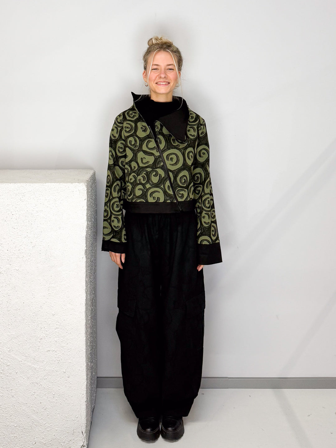 Designer-Jacke Muster grün