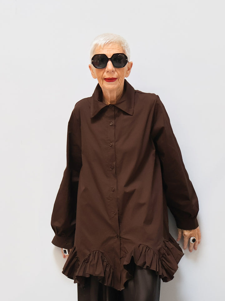 Bluse Linda braun