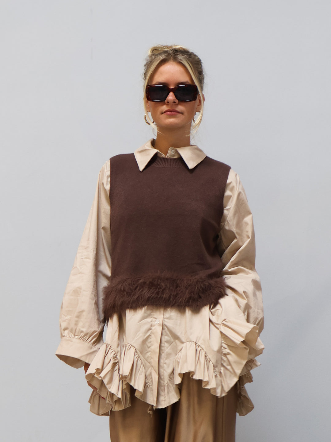 Bluse Linda beige