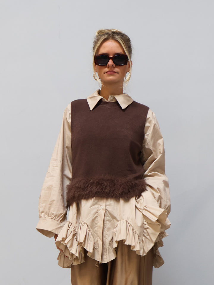 Bluse Linda beige