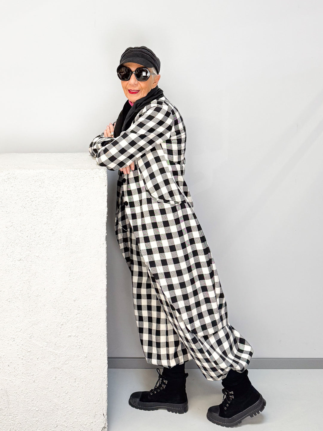 Frackmantel Karo-Design