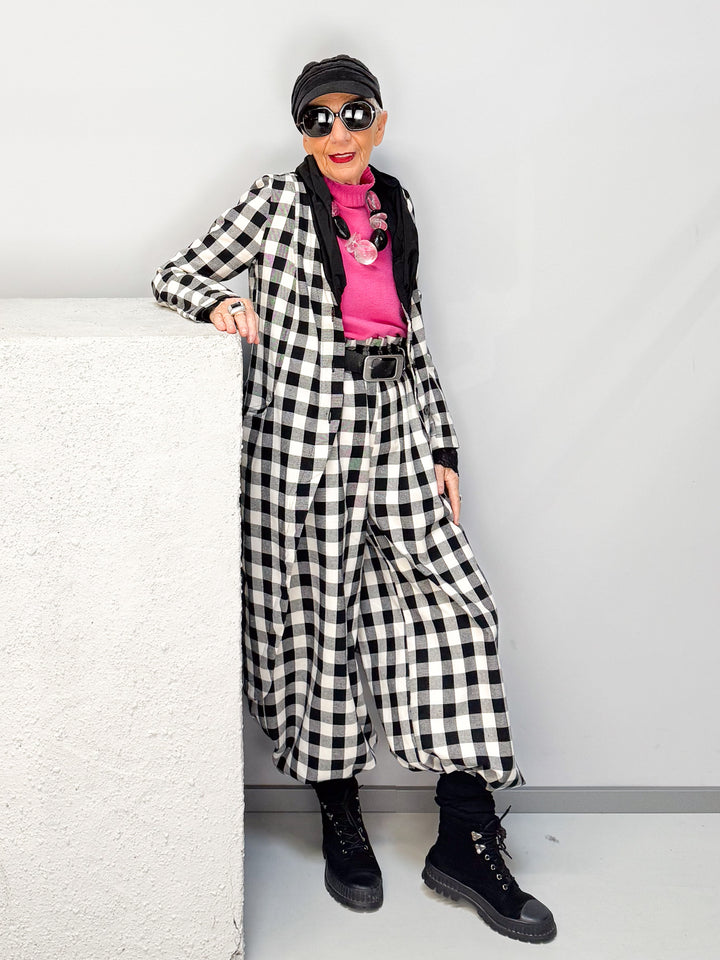 Frackmantel Karo-Design