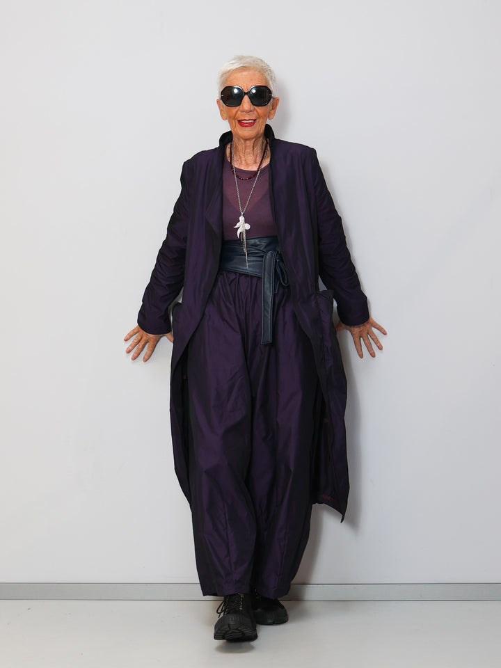 Designermantel lila