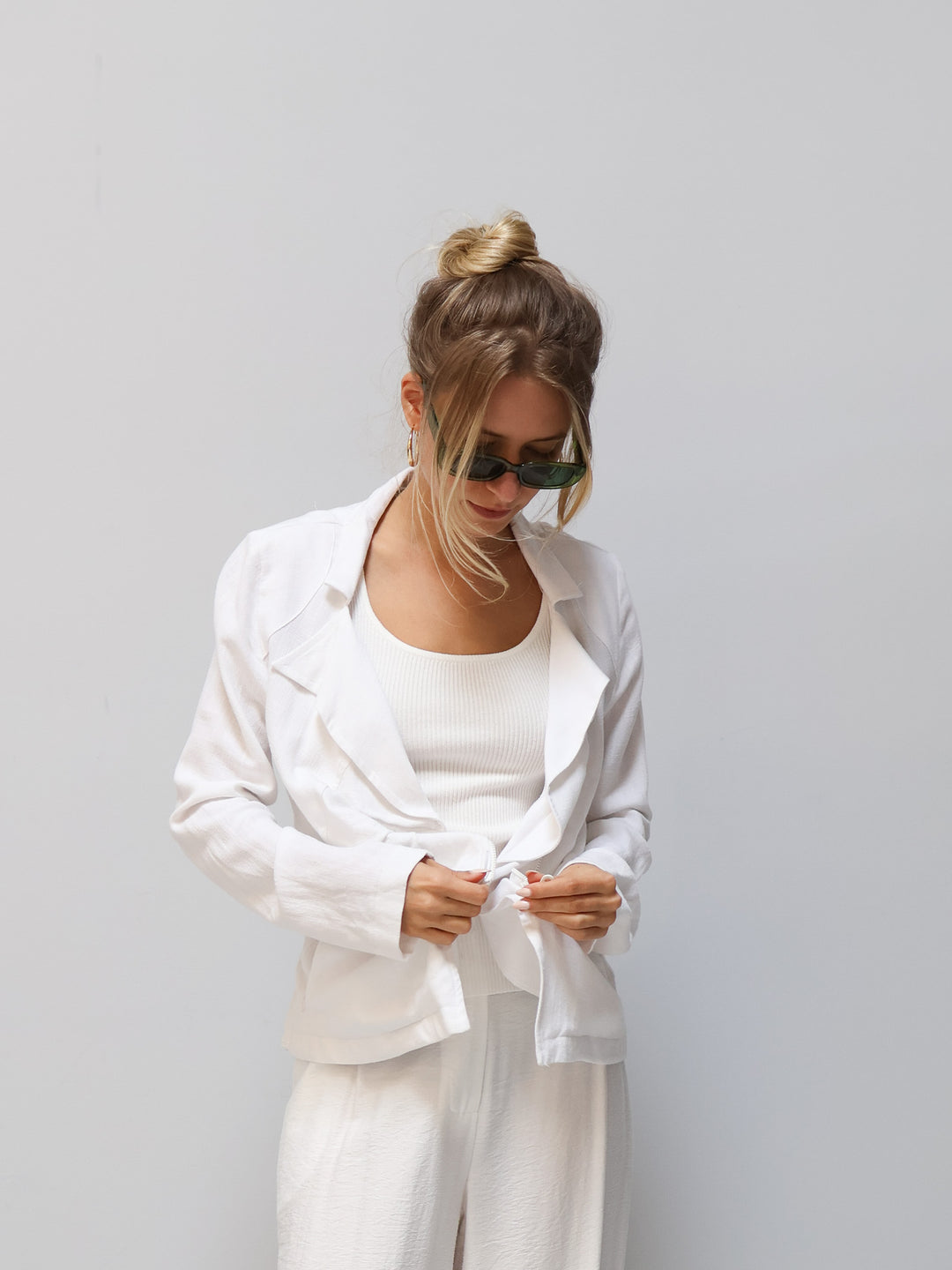 Taillierte Jacke in Weiß