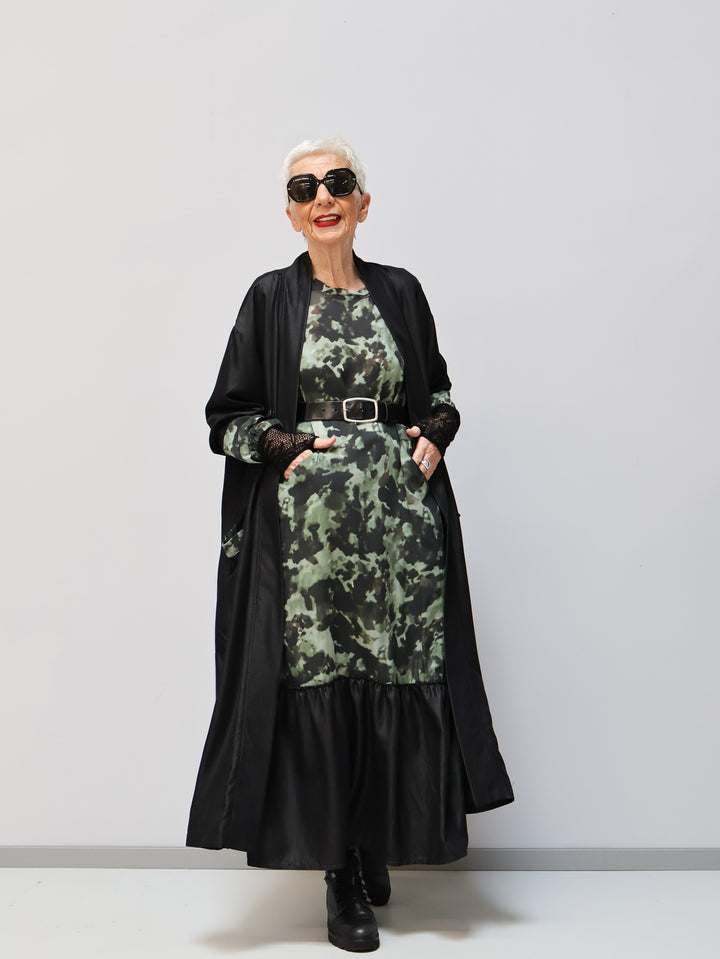 Schwarzer Kimono Camouflage