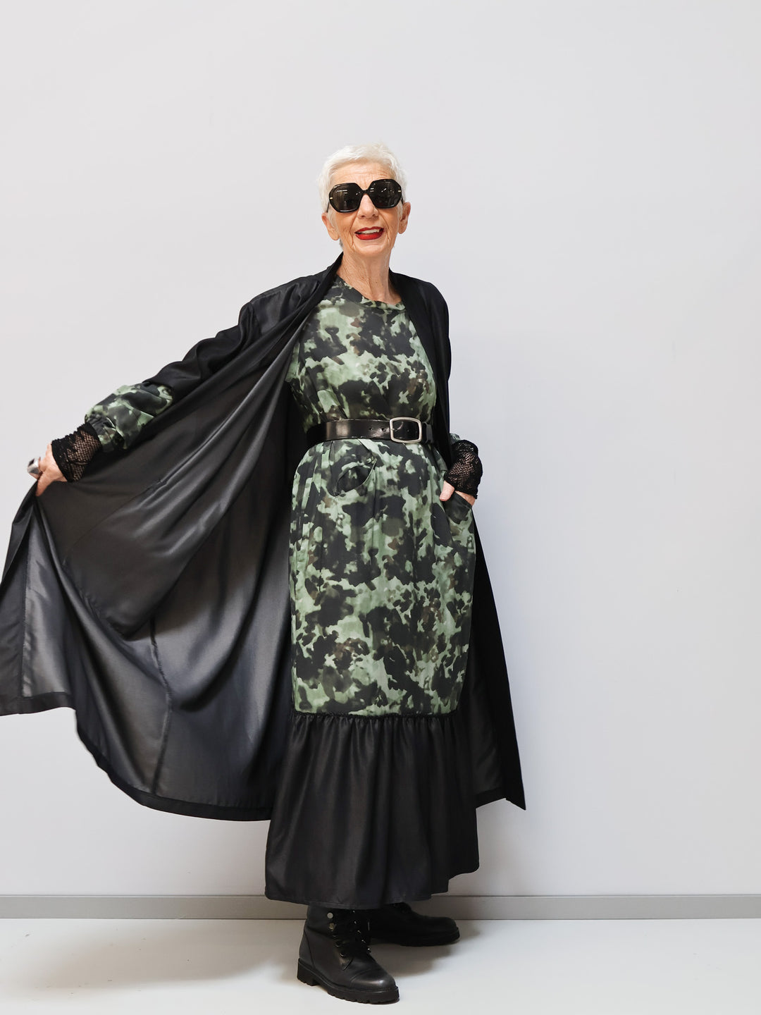 Schwarzer Kimono Camouflage
