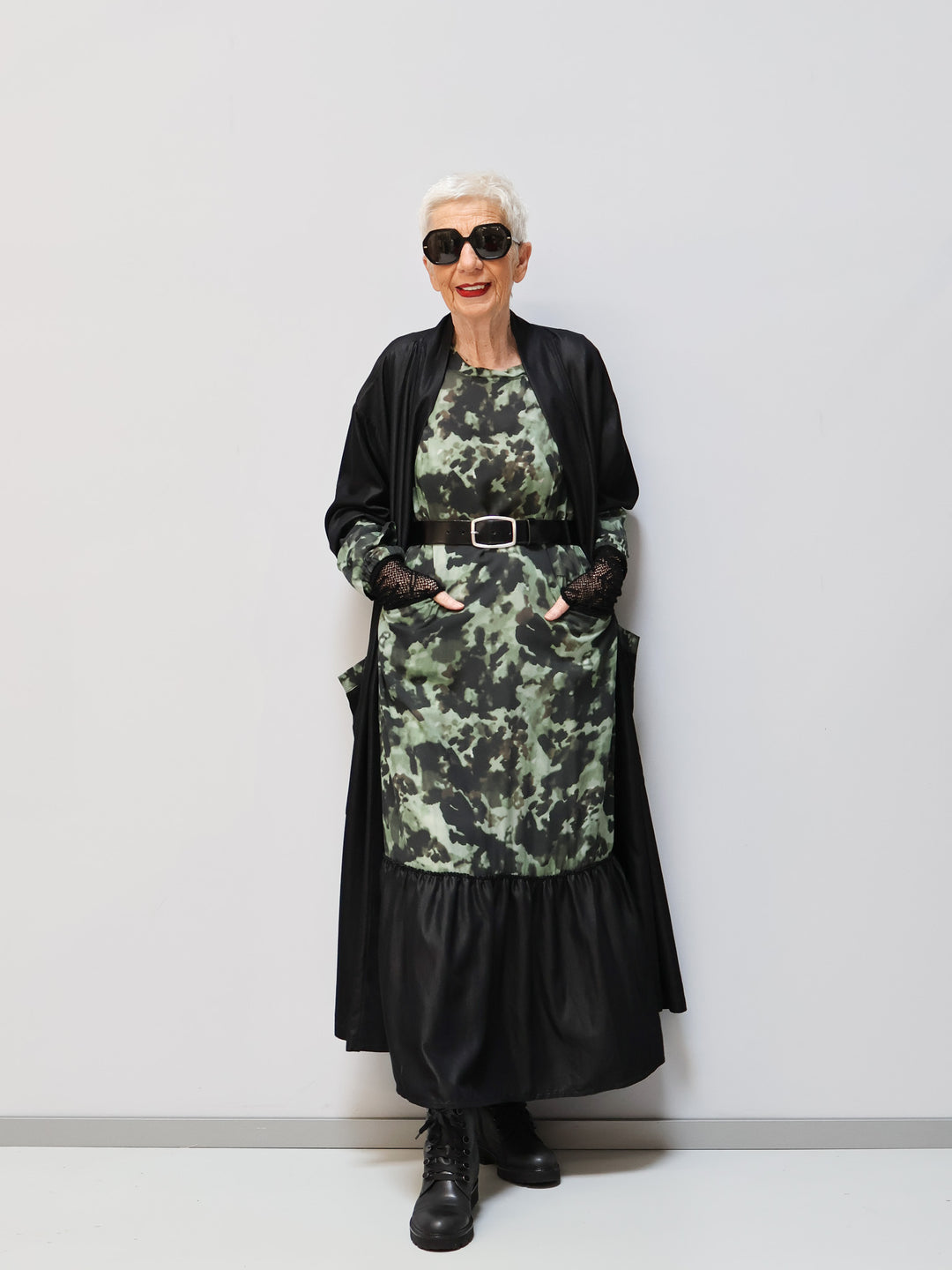 Schwarzer Kimono Camouflage