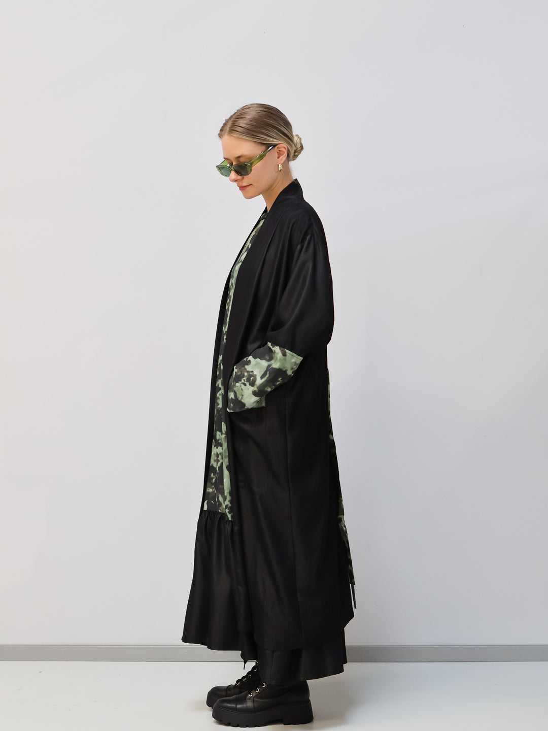 Schwarzer Kimono Camouflage