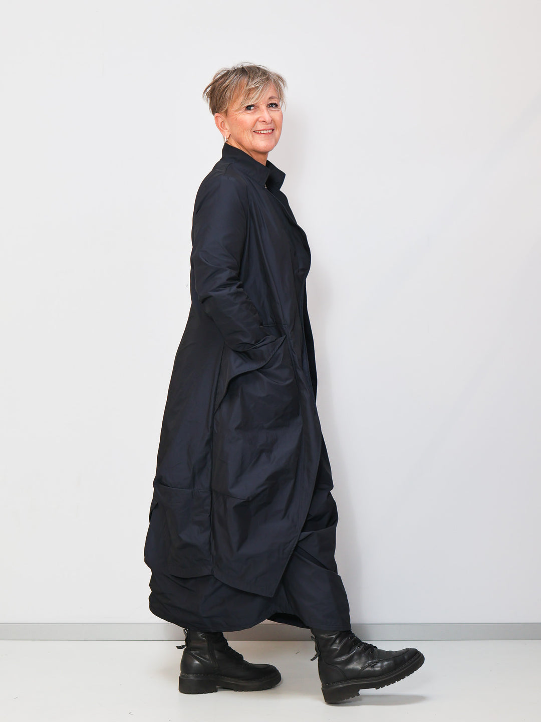 Designermantel blau