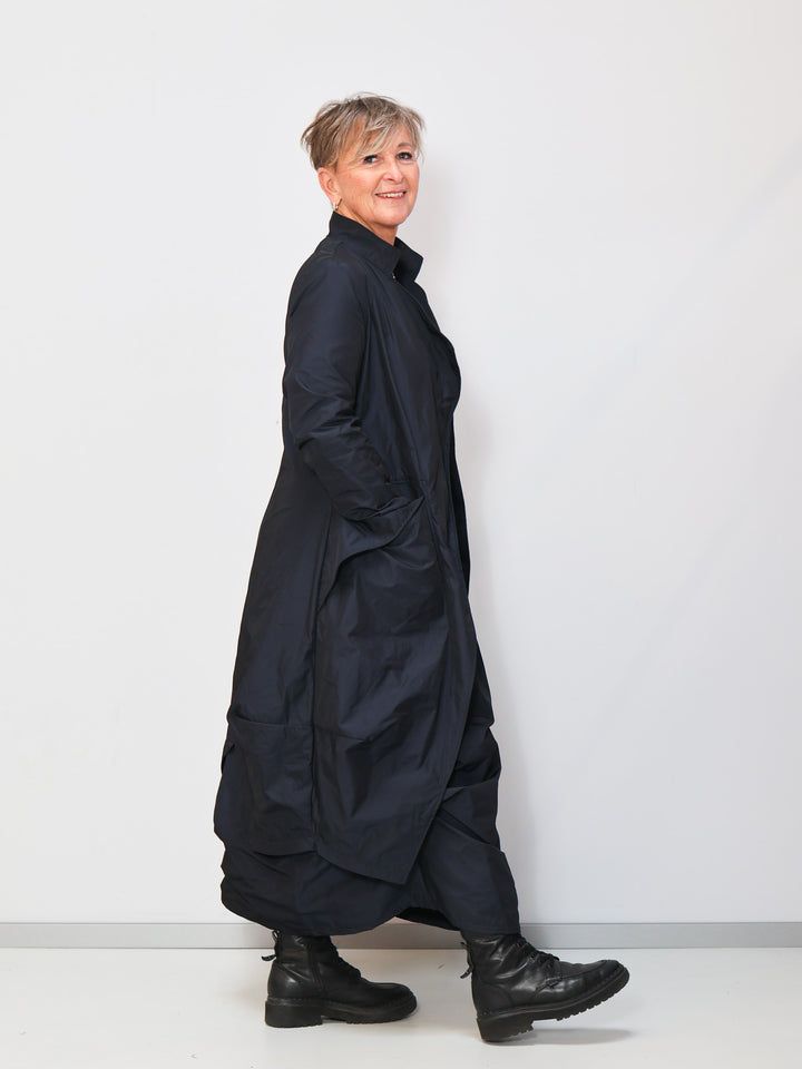 Designermantel blau