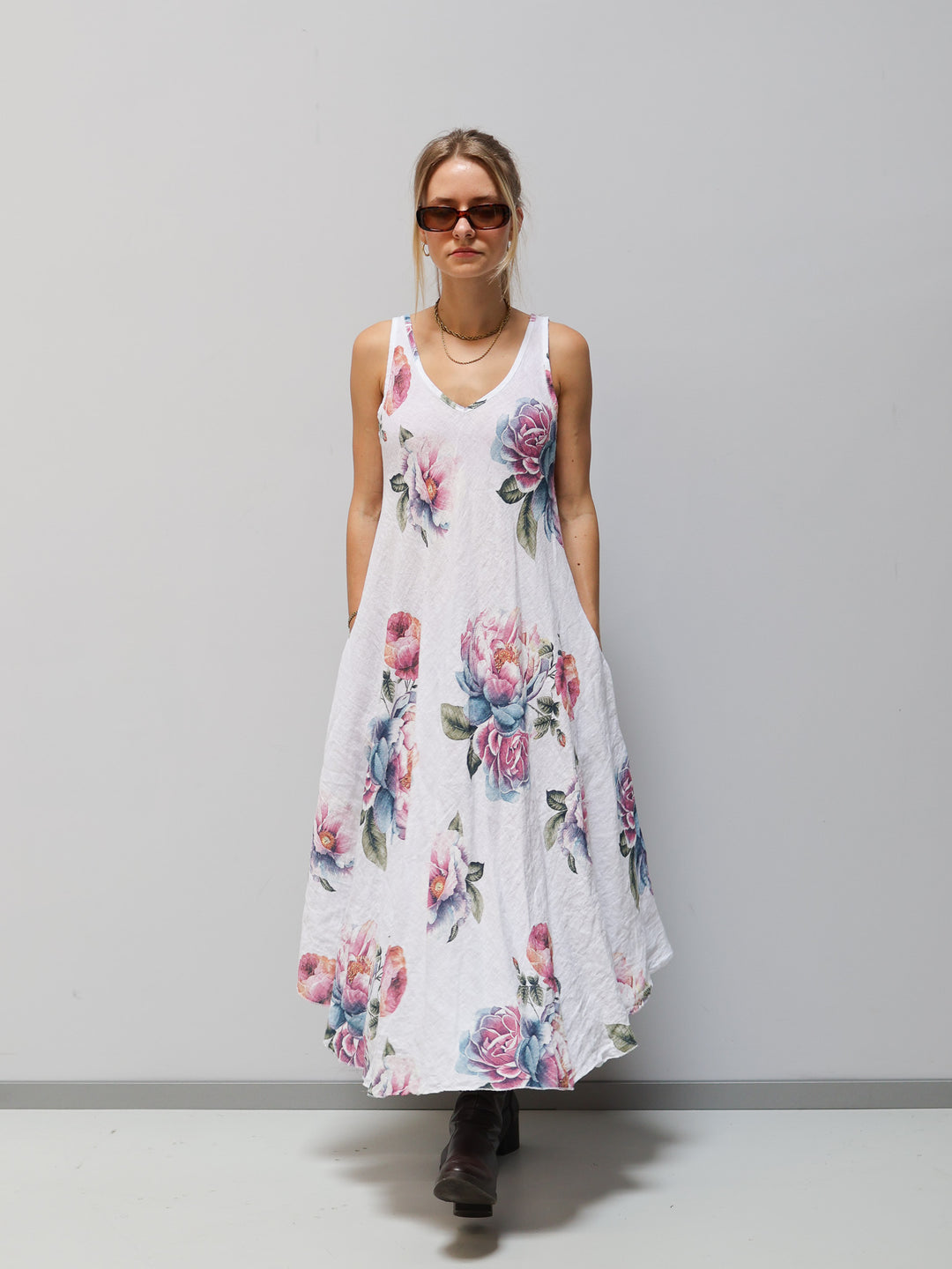 Kleid Rosen weiß