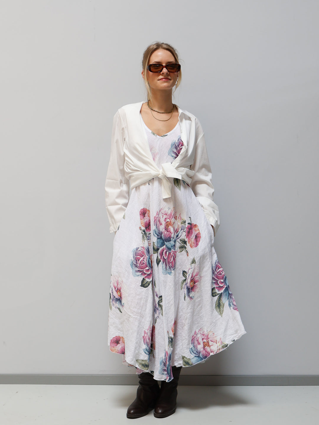 Kleid Rosen weiß
