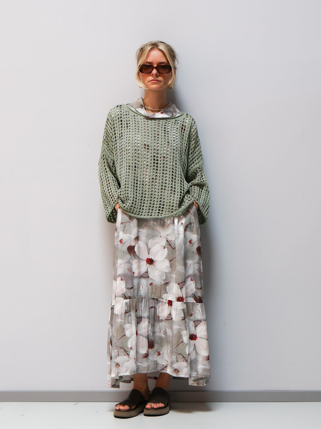 Kleid mit Volant