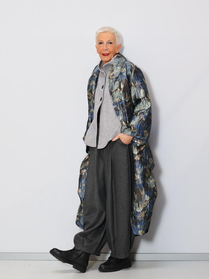 Designermantel Brokat