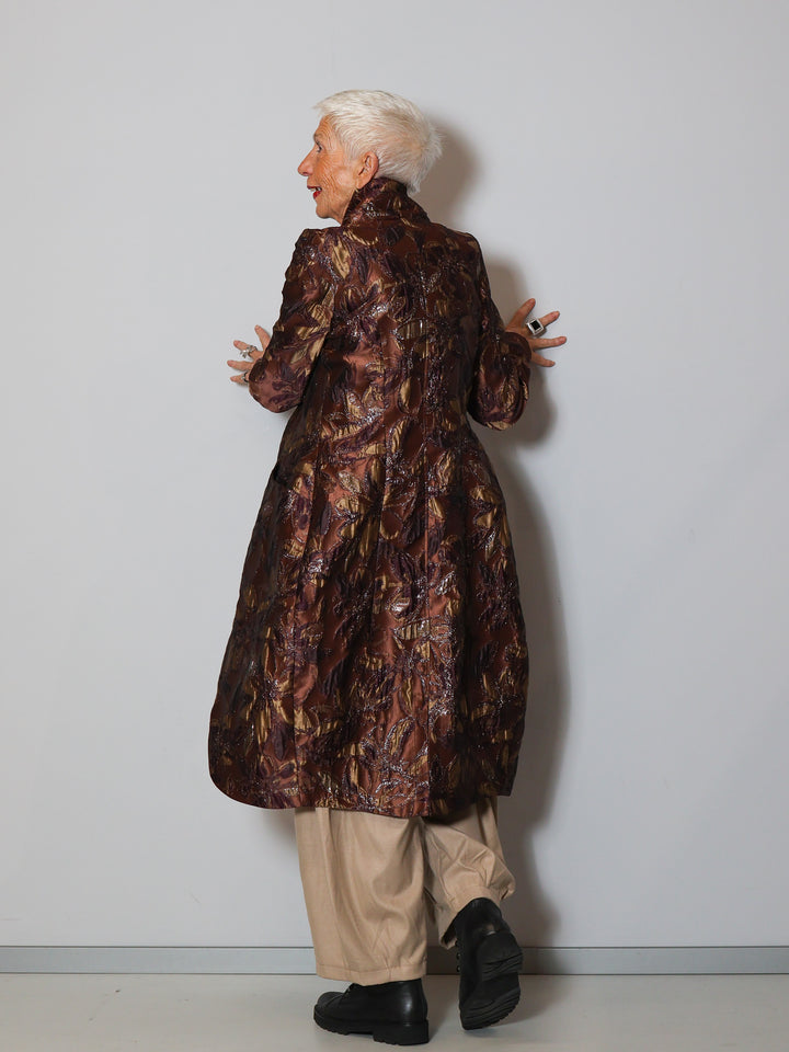 Designermantel Brokat