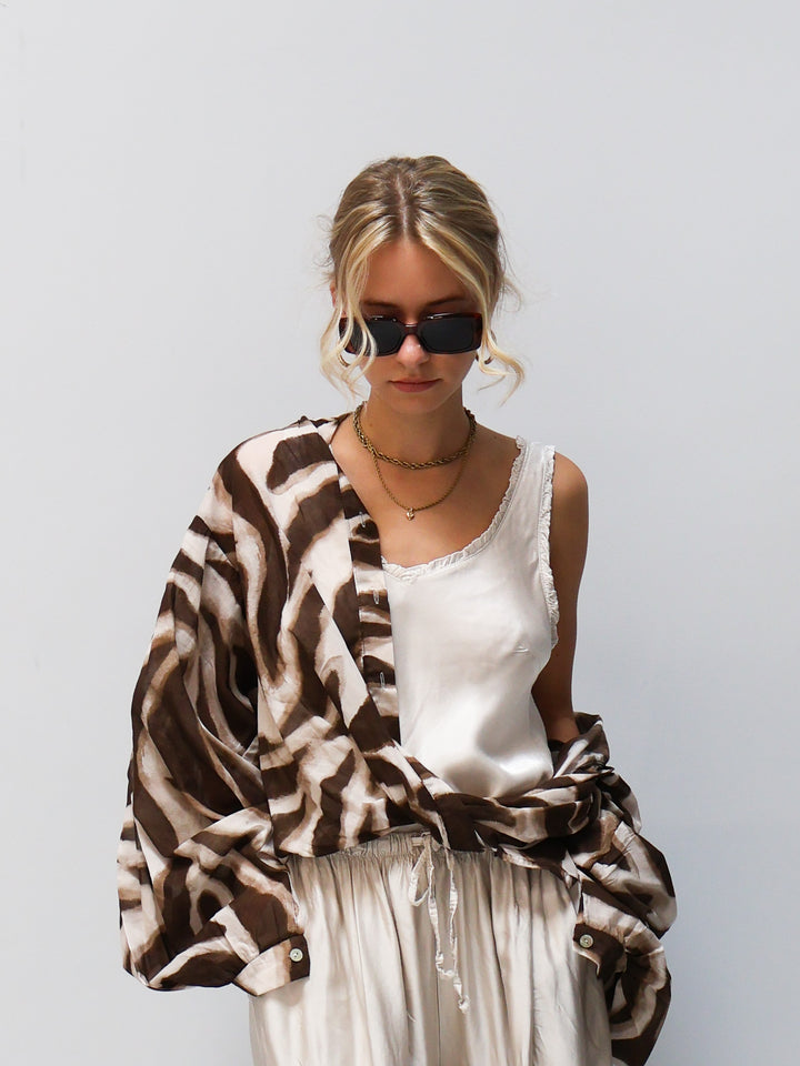 Bluse Greta braun