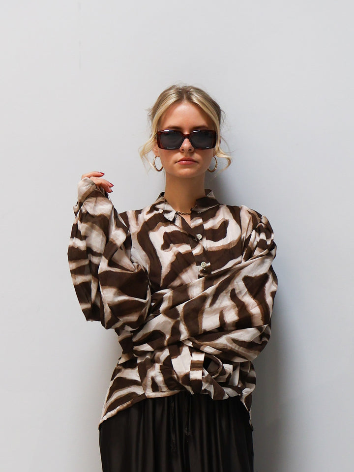 Bluse Greta braun