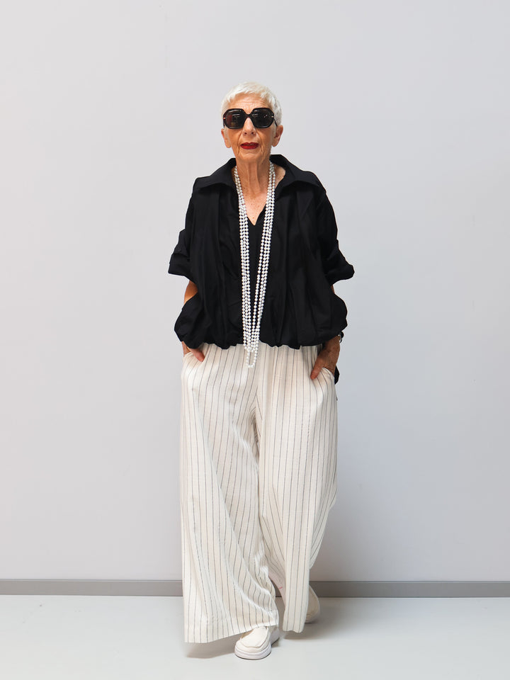 Pinstripe trousers
