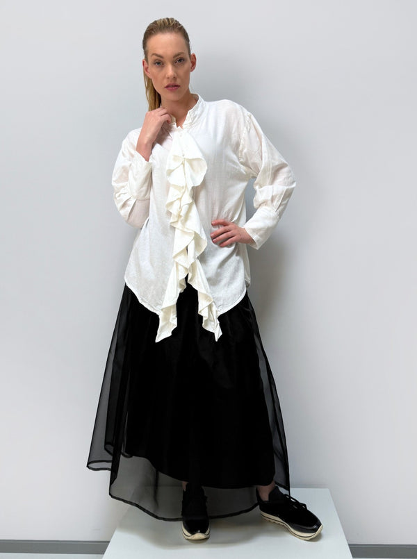 Bluse mit Volants