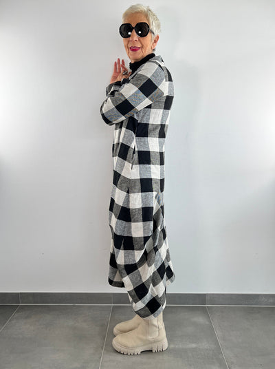 Kleid Karo Leinen
